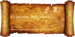 Czipczer Mónika névjegykártya